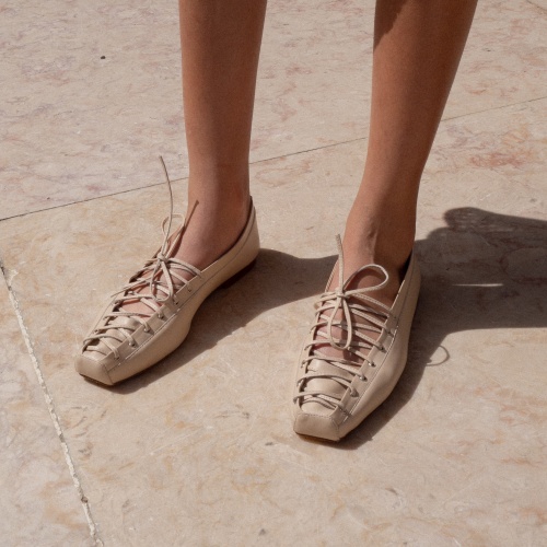 Cleo baleriny, beżowy | Balagan Studio