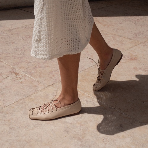 Cleo baleriny, beżowy | Balagan Studio