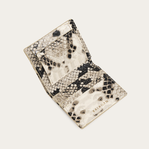Adon Wallet, off white python pattern | Balagan Studio