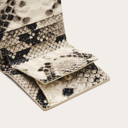 Adon Wallet, off white python pattern | Balagan Studio