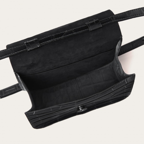 Pitzi Bag S, black croco | Balagan Studio