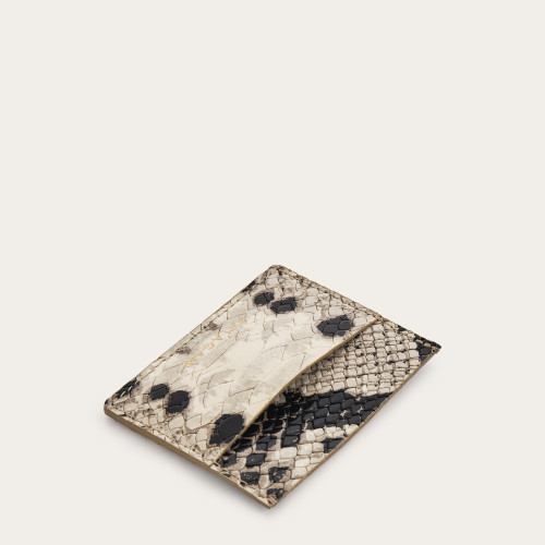Card Holder, off white python pattern | Balagan Studio