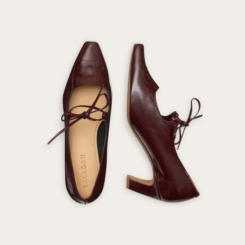 Din Heels, glossy bordo | Balagan Studio