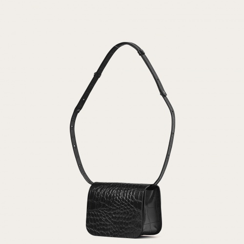 Pitzi Bag S, black croco | Balagan Studio