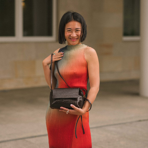 Ashley Bag S, brown croco | Balagan Studio