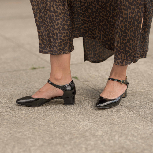 Forte czółenka, czarny połysk | Balagan Studio