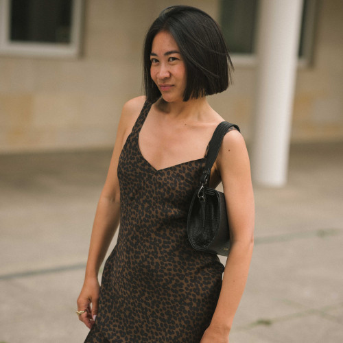 Gala torebka M, czarny wzór jaszczurki | Balagan Studio