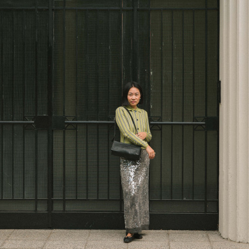 Monique torebka M, czarny wzór jaszczurki | Balagan Studio