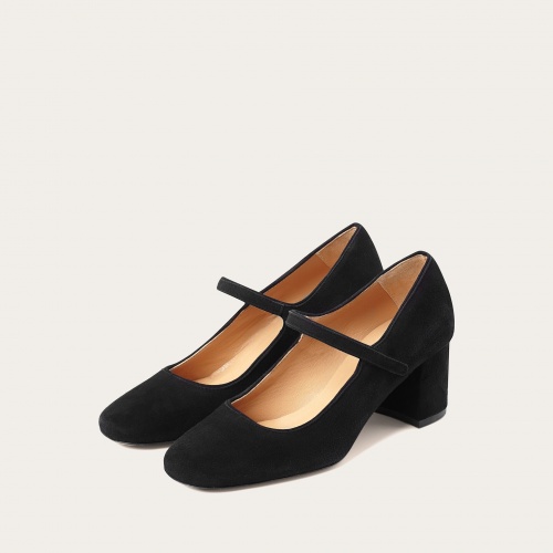 Dora High Heels, black suede | Balagan Studio