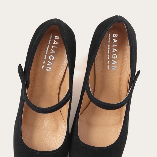 Dora High Heels, black suede | Balagan Studio