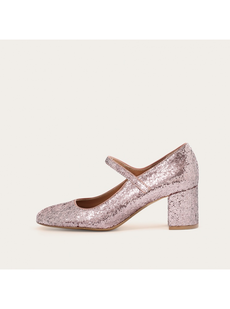 Dora High Heels, pink glitter