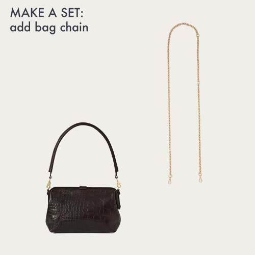 Rofe Bag L, brown croco OUTLET | Balagan Studio