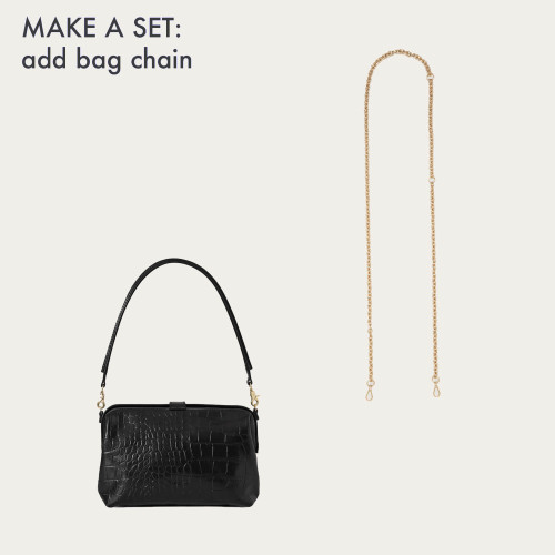 Rofe Bag L, black croco | Balagan Studio