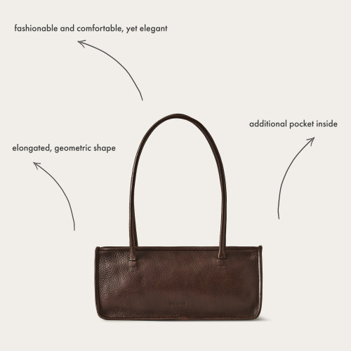 Baguette torebka M, ciemny brąz | Balagan Studio