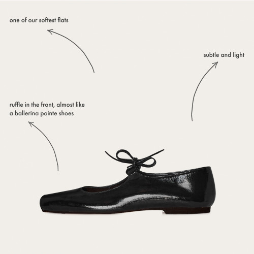 Batsheva Ballerina, glossy black | Balagan Studio