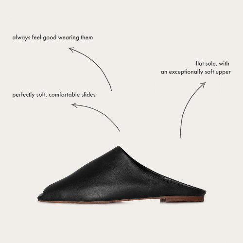 Bayit slides, black | Balagan Studio