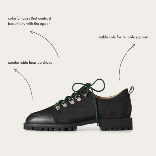 Dolomiti Flats, black nubuck | Balagan Studio
