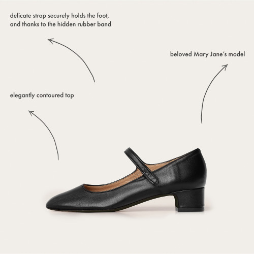 Dora Low Heels, black OUTLET | Balagan Studio