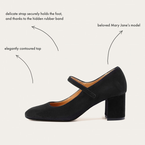 Dora High Heels, black suede OUTLET | Balagan Studio