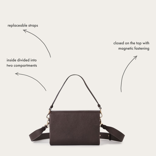 Gala torebka M, czekoladowy brąz | Balagan Studio