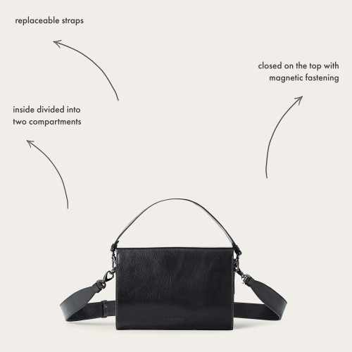 Gala Bag M, glossy black | Balagan Studio