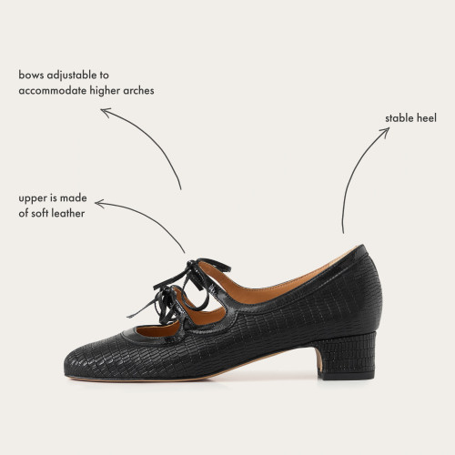 Greta Heels, black lizard | Balagan Studio