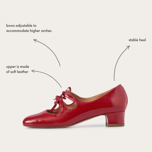 Greta Heels, glossy red | Balagan Studio