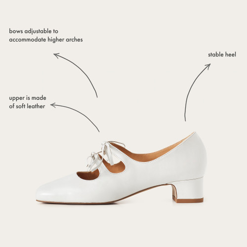 Greta Heels, glossy white | Balagan Studio