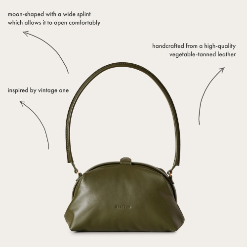 Hug bag torebka M, ciemnozielony | Balagan Studio