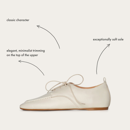 Lila półbuty, alabaster | Balagan Studio