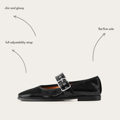 Louisine Ballerina, glossy black | Balagan Studio