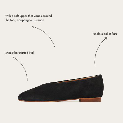 Opera Ballerina, black suede | Balagan Studio