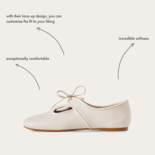 Parpar półbuty, kremowy | Balagan Studio