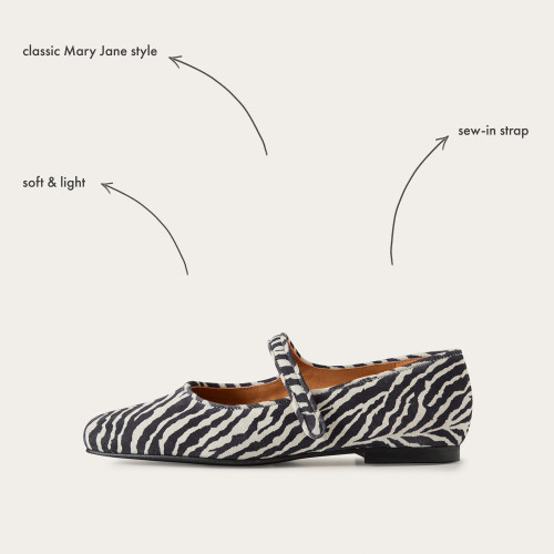 Pass baleriny, zebra welur | Balagan Studio
