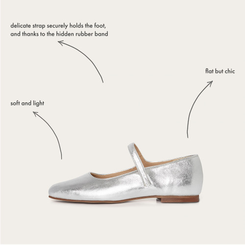 Pass baleriny, srebrny OUTLET | Balagan Studio