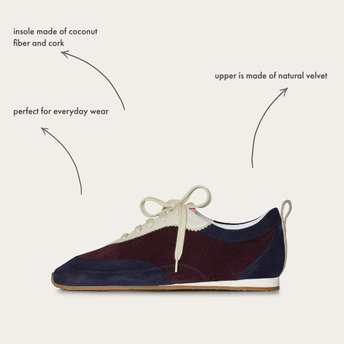 Ritza sneakersy, atramentowy welur | Balagan Studio