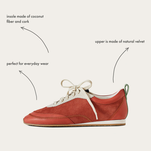 Ritza sneakers, vintage red nubuck| Balagan Studio