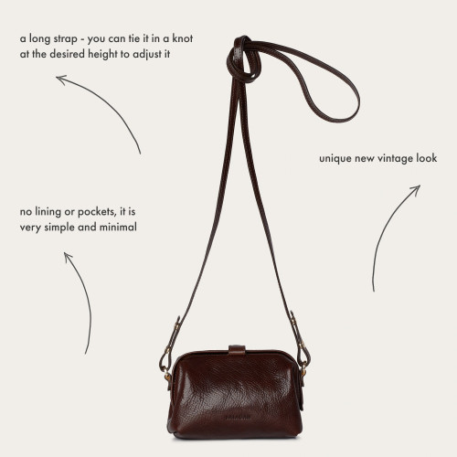 Rofe Bag S, deep brown OUTLET | Balagan Studio
