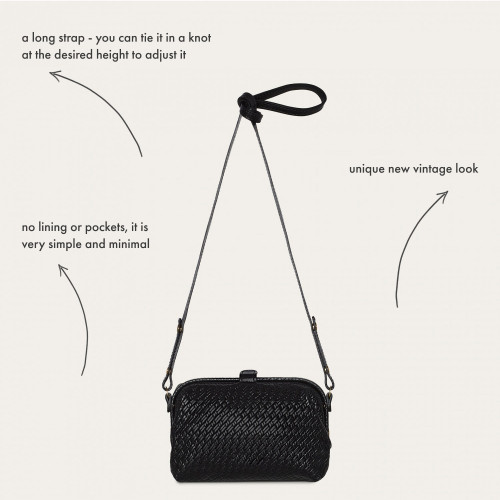 Rofe Bag S, black braid | Balagan Studio