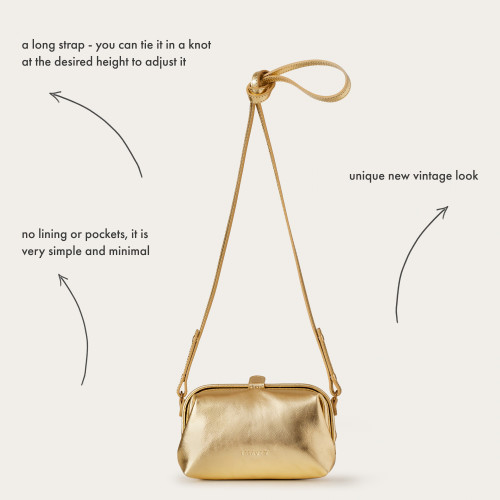 Rofe Bag S, gold OUTLET | Balagan Studio