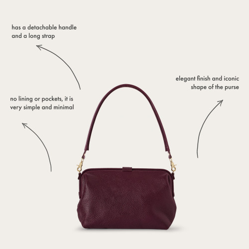 Rofe torebka L, burgund OUTLET | Balagan Studio