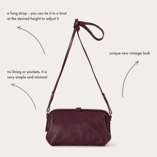 Rofe Bag M, burgundy OUTLET | Balagan Studio