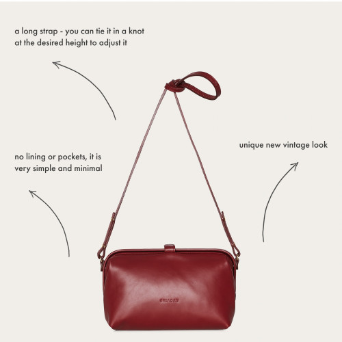 Rofe Bag M, claret OUTLET | Balagan Studio