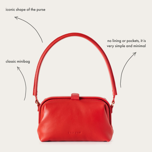 Roha torebka S, makowa czerwień | Balagan Studio