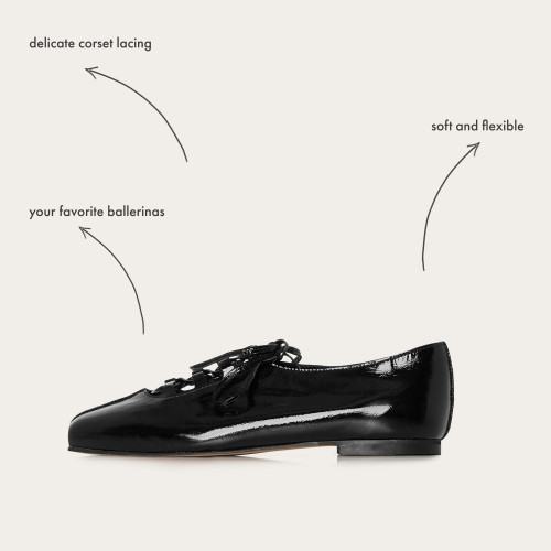 Roma Ballerina, glossy black OUTLET | Balagan Studio