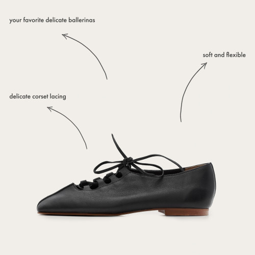 Roma baleriny, czarny | Balagan Studio