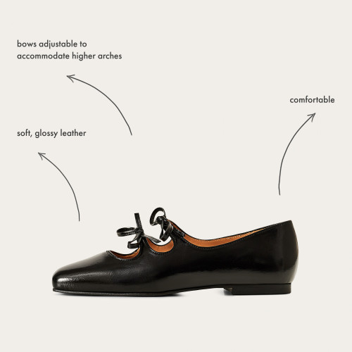 Shirley Ballerina, glossy black | Balagan Studio