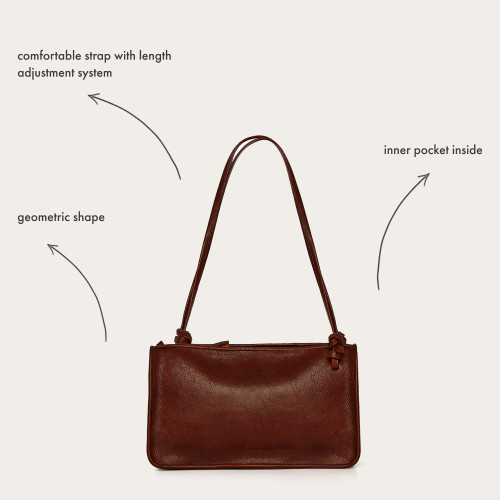 Suzanne torebka M, brąz | Balagan Studio