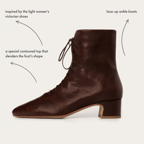 Victoria Boots, deep brown | Balagan Studio