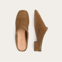 Clementine klapki, karmelowy welur